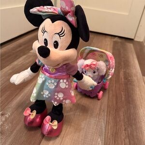 Minnie Mouse Walking / Pull-Along Puppy set